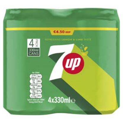 Picture of 330 7up Can Multi PM€4.50 4pk x6 DRS